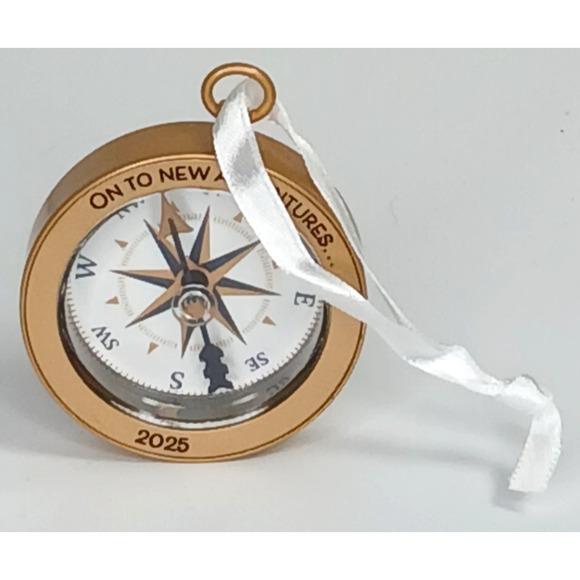 Hallmark Keepsake 2025 New Adventures Metal Compass Ornament - Picture 4 of 5